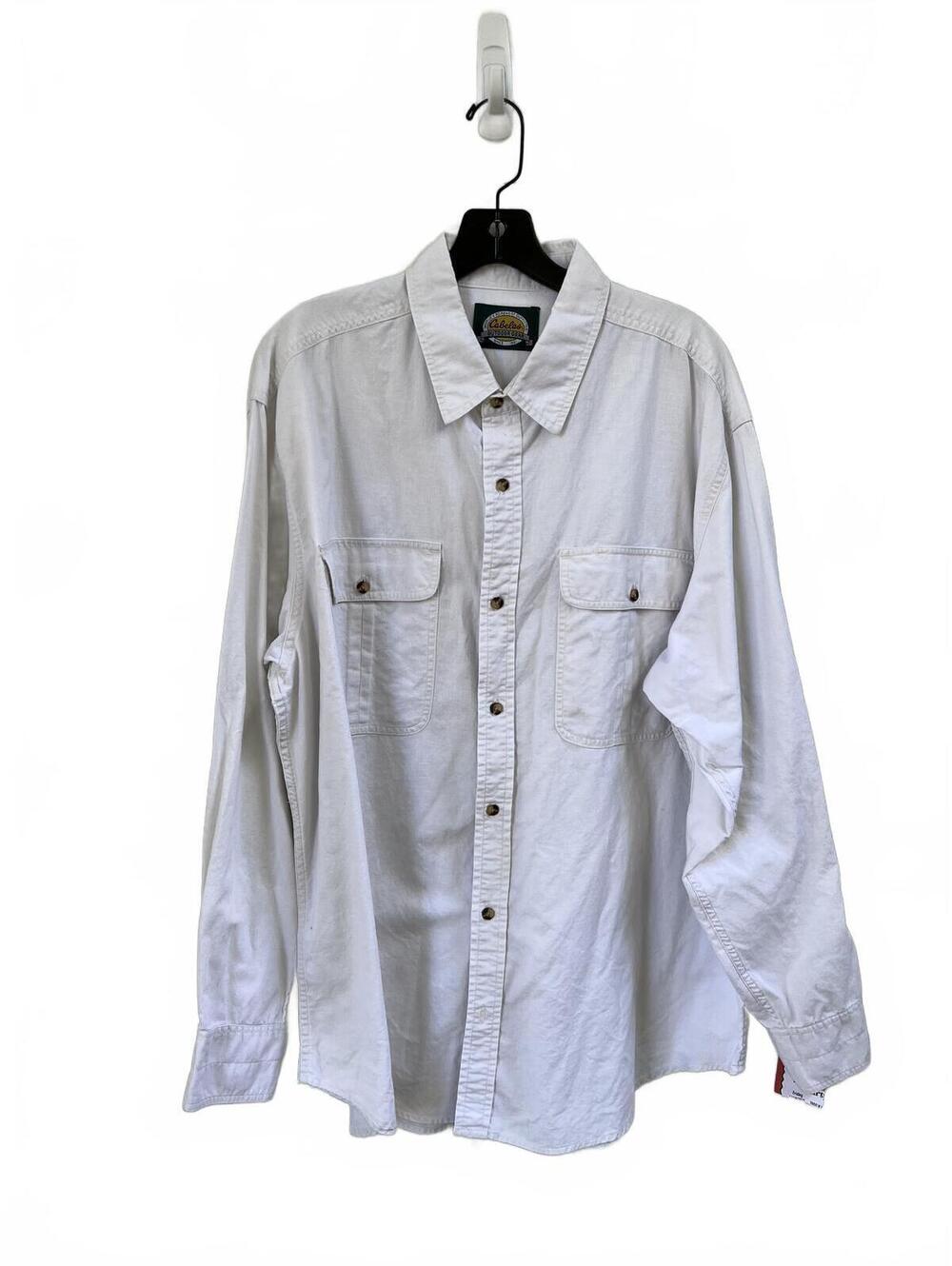 XL Cabelas Long Sleeve White Shirt Nice Quality Fabric